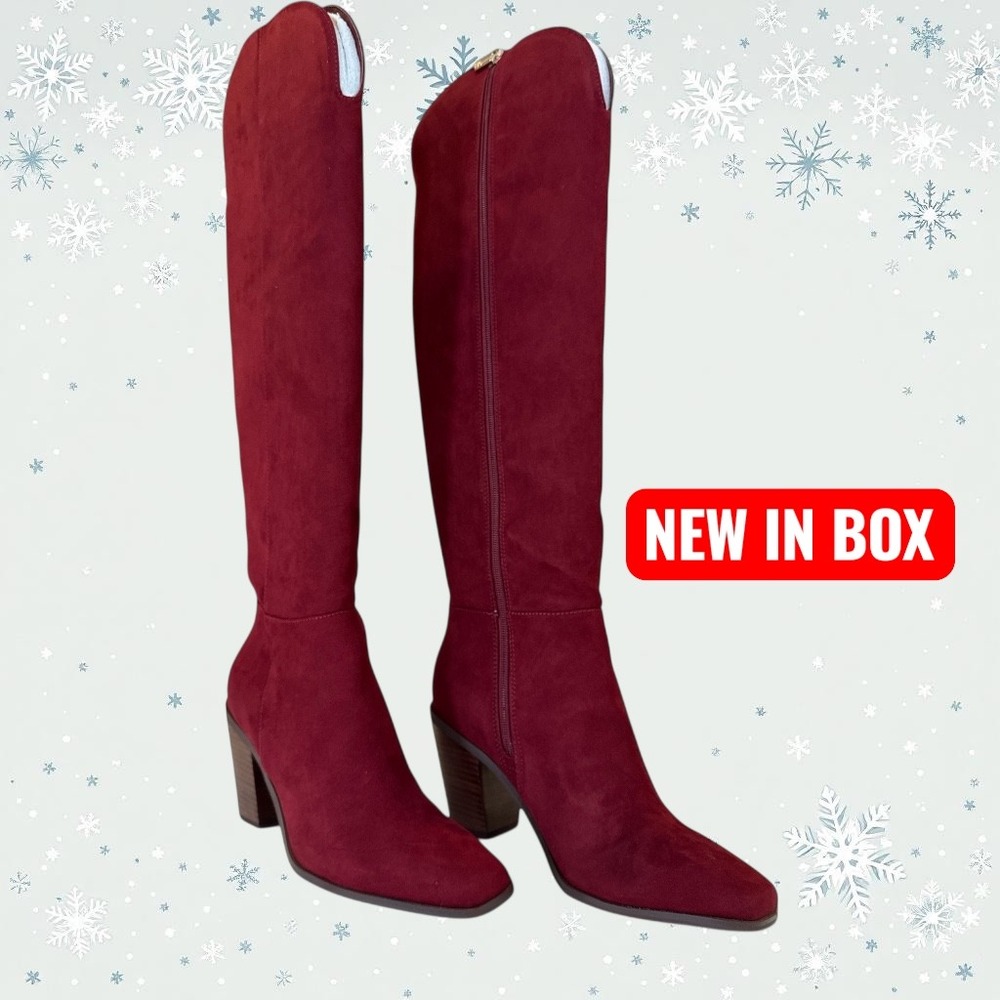 Jessica‎ Simpson Ravyn Over The Knee Boots 12M Malbec Microsuede Heeled